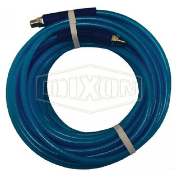 Air Hose, 1/4 in Nominal, MNPT End Style, 50 ft L, 210 psi Working, Polyurethane, Domestic